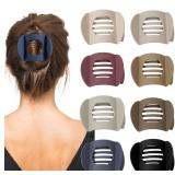 Sunolga 8pk French Flat Matte Hair Clips Neutral