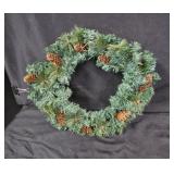 Pine  Cone Christmas Wreath GreenBrown