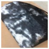 Black  White Faux Fur Rug