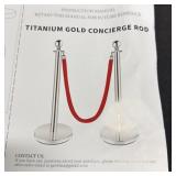 Titanium Gold Concierge Rod Stanchions