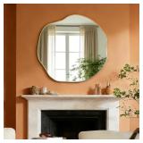 POZINO 35 Gold Irregular Scalloped Wall Mirror