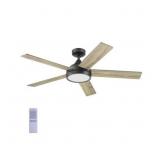 Harbor Breeze 52-in Matte Black Fan wLight  Remote