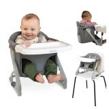 Infantino Travel Booster High Chair Gray