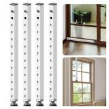 Gadgetzan Adjustable Window Security Bar 4pk White