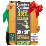 Greener Chef XL Organic Bamboo Cutting Board 30x20