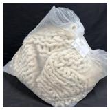 Chunky Knit Throw Blanket Cream