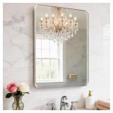 YYXW Bathroom Mirror 26x34 Brushed Nickel