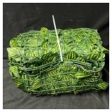 Green Artificial Leaf Plant Wall Panel Plastic