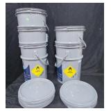 Gray Buckets w Lids 6ct