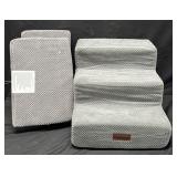 Aodisman 3-Step Pet Stairs Gray