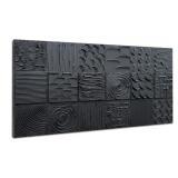 zoinart 3D White Textured Canvas Art 20x20