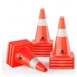 RoadHero Traffic Cones 18in 12ct Reflective