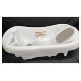White Baby Bath Tub w Built-in Seat
