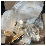 Mixed Lot Gold Tone Lighting Fixture Parts