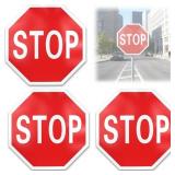 Noliven 3pk Stop Signs 30x30 UV Protected
