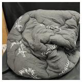 Bamboo Queen Comforter Gray/White