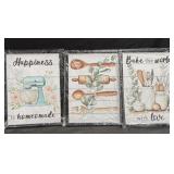 Kitchen Wall Art Prints 10x8in 3pk