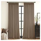 MIULEE Cafe Brown 84in Blackout Pinch Pleat Curtai
