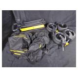 Folding Wagon Cart w Wheels  Bag BlackYellow