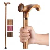 TYZWOOWD Zebrawood Cane w Designer Hdl 1.1lb
