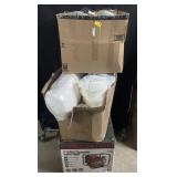 3 boxes of bedding, comforters, memory foam and