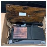 TUTOTAK 053L End Table Nightstand 2-Drawer Brown