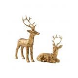 DN DECONATION 2pk White Christmas Reindeer