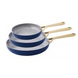 3-Piece Modern Ceramic Fry Pan Set