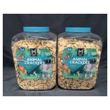2-5 lb containers of animal crackers