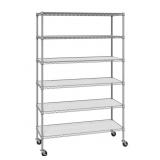 6-Tier NSF Heavy Duty Wire Shelving, 47.75' W x