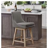 (MSRP: $180) Amelia Fabric Swivel Counter Stool