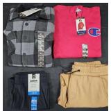 Boy's size 14/16 fleece shacket and Champion