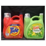 1.32 gal. Tide detergent & 1.12 gal. Gain fabric