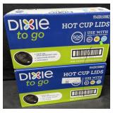 2- 500ct. Boxes of Dixie To Go Hot Cup Lids
