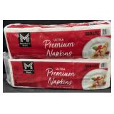 2- 660ct. Bags of 2-Ply Ultra Premium Napkins