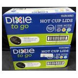 2- 500ct. Boxes of Dixie To Go Hot Cup Lids