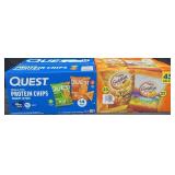 14-1.1 oz bags of Quest protein chips & 45-.9 oz