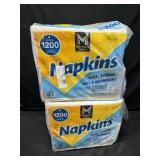 2- 1200ct. Bags of Napkins