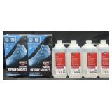 300 disposable Nitrile Gloves & 4-32 fl oz 91%