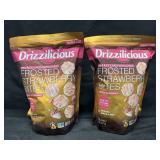 2-8 oz bags of Drizzilicious frosted strawberry