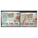 24-3 oz cans of Fancy Feast Seafood cat food &