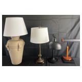 4 table lamps, 18ï¿½-31ï¿½ high