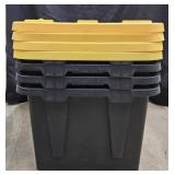 27 Gallon Heavy-Duty Black and Yellow Storage