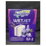 32 Swiffer wet jet pads and two 42.2 fl oz