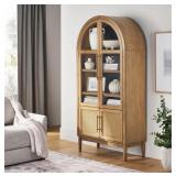 Enzo Storage Cabinet With Rattan Cabinet Doors,