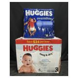 232 Huggies Snug & Dry size 3 diapers & 66