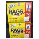 2- 350ct. Boxes of Scott Rags in a Box