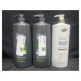 2-40 fl oz Dove 2 in 1 shampoo & conditioner,