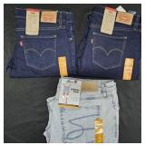 Women's size 12 Levi's jeans and jean shorts. New