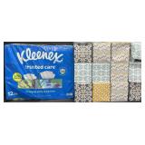 12 Kleenex flat boxes of tissues & 24 boxes of